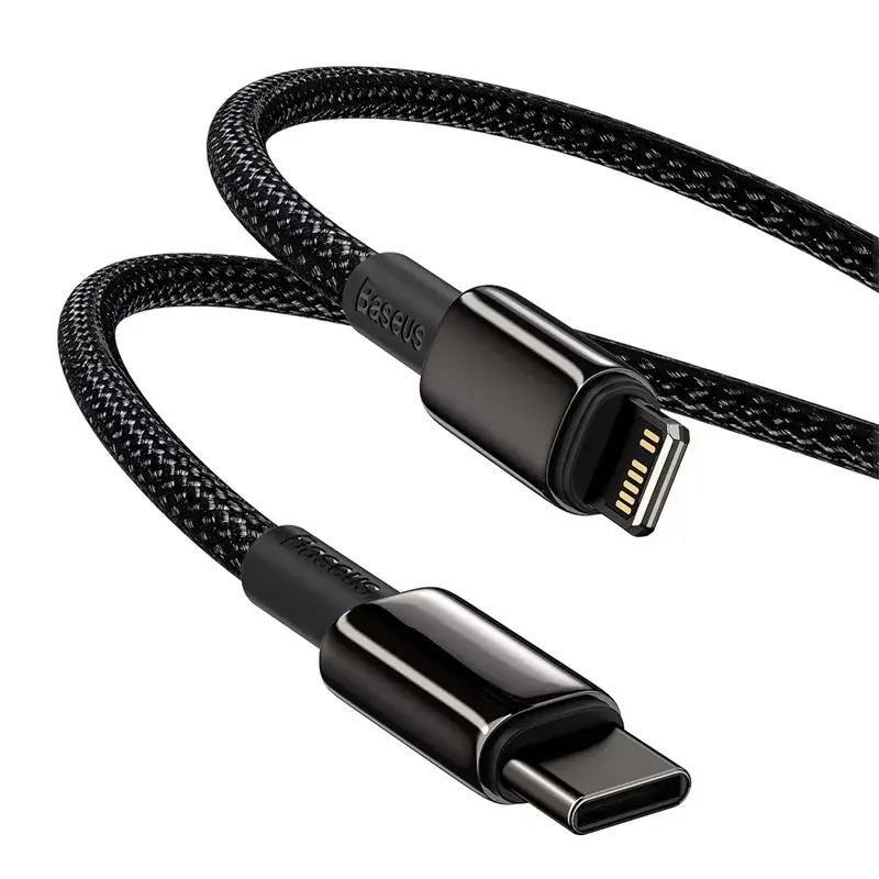 Kabel Baseus Tungsten Gold 2 m Schwarz Lightning USB C