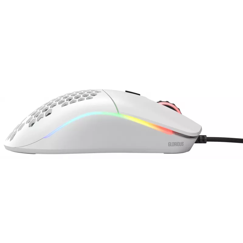 Glorious Gaming Glorious Model O Maus Regular (Weiß), Rechtshändig, Optisch, USB Typ-A, 12000 DPI, Weiß