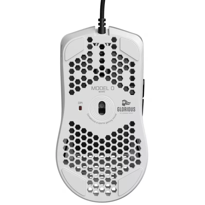 Glorious Gaming Glorious Model O Maus Regular (Weiß), Rechtshändig, Optisch, USB Typ-A, 12000 DPI, Weiß