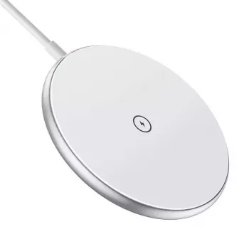 Kabelloses magnetisches Ladegerät CHOETECH T580 15W Weiß — magnetisches Qi-Wireless-Ladepad