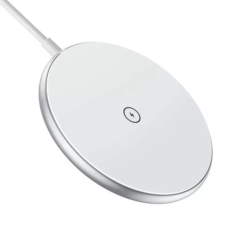 Kabelloses magnetisches Ladegerät CHOETECH T580 15W Weiß — magnetisches Qi-Wireless-Ladepad