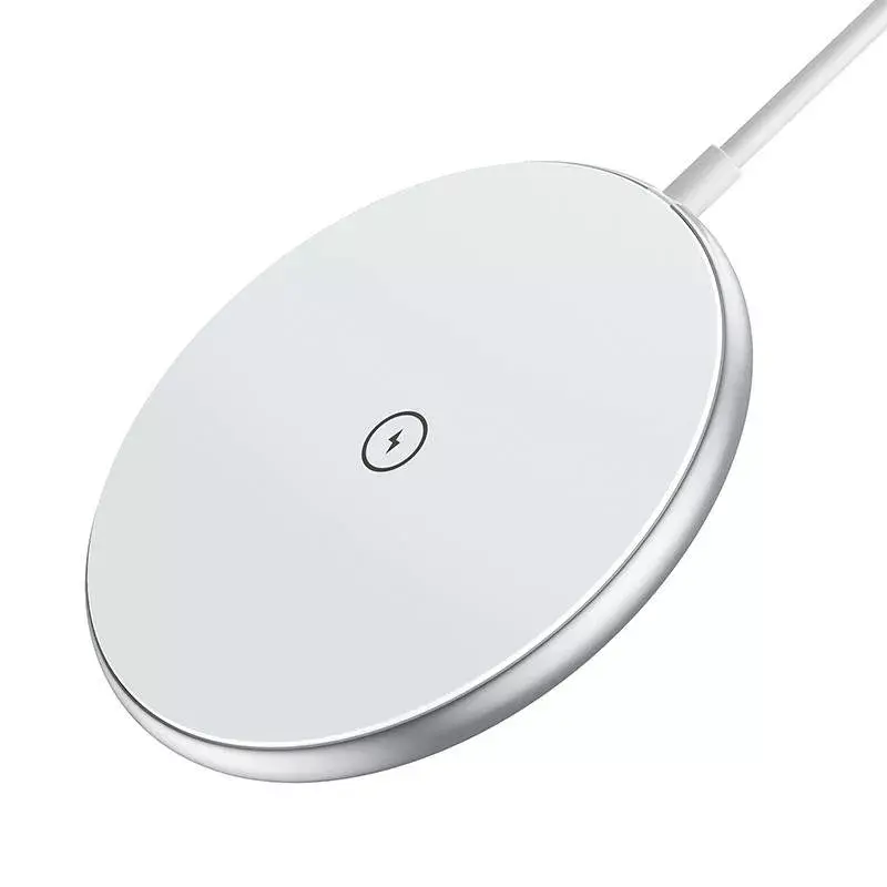 Kabelloses magnetisches Ladegerät CHOETECH T580 15W Weiß — magnetisches Qi-Wireless-Ladepad