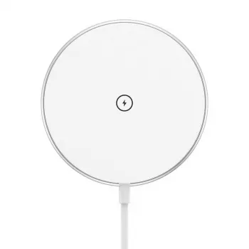 Kabelloses magnetisches Ladegerät CHOETECH T580 15W Weiß — magnetisches Qi-Wireless-Ladepad