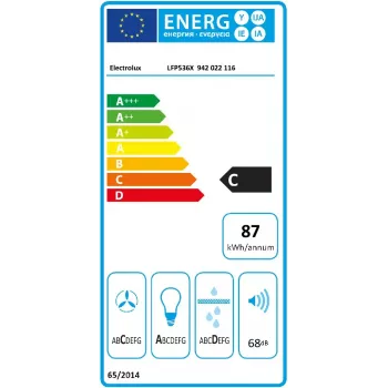 Electrolux LFP536X Semi built-in (pull out) Grau, Edelstahl 600 m³/h
