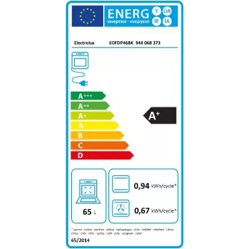 Elektroherd Electrolux 600 SurroundCook EOFDP46BK 65 l Einbau Schwarz