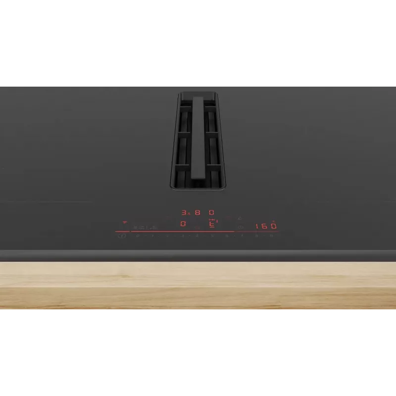 Bosch Serie 6 PVQ895H26E Kochfeld Schwarz Integriert 80 cm Zonen-Induktionskochfeld 4 Zone(n) Integrierte Dunstabzugshaube