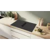 Bosch Serie 6 PVQ895H26E Kochfeld Schwarz Integriert 80 cm Zonen-Induktionskochfeld 4 Zone(n) Integrierte Dunstabzugshaube