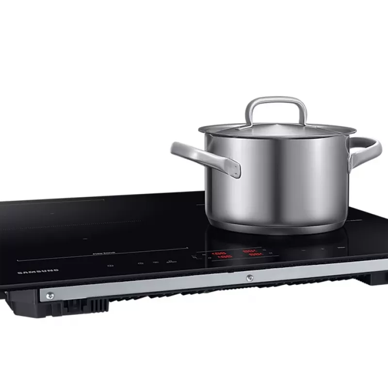 Samsung NZ8500BM Einbau-Induktionskochfeld mit Zonen, Schwarz, 4 Kochzonen, Touch-Bedienung, Frontbedienung, 590×520×48 mm