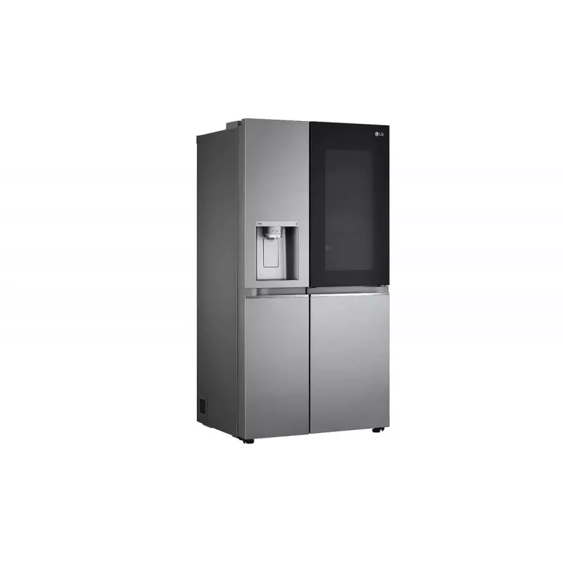 LG InstaView GSXV91PZAE Side-by-Side-Kühlschrank Freistehend 635 L Schwarz, Edelstahl