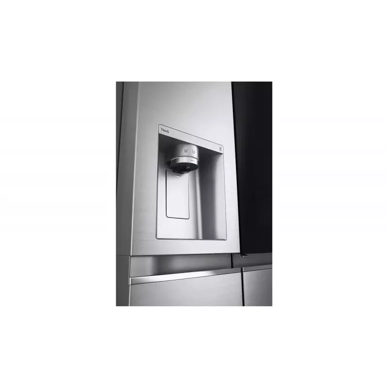 LG InstaView GSXV91PZAE Side-by-Side-Kühlschrank Freistehend 635 L Schwarz, Edelstahl