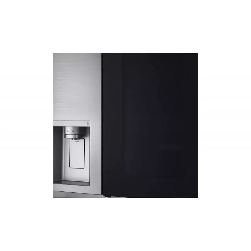 LG InstaView GSXV91PZAE Side-by-Side-Kühlschrank Freistehend 635 L Schwarz, Edelstahl