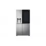 LG InstaView GSXV91PZAE Side-by-Side-Kühlschrank Freistehend 635 L Schwarz, Edelstahl