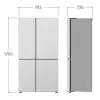 Side-by-side-Kühlschrank LG GSLC41PYPE, 641 L gesamt, Kühlbereich 420 L / Gefrierbereich 221 L, freistehend, silber