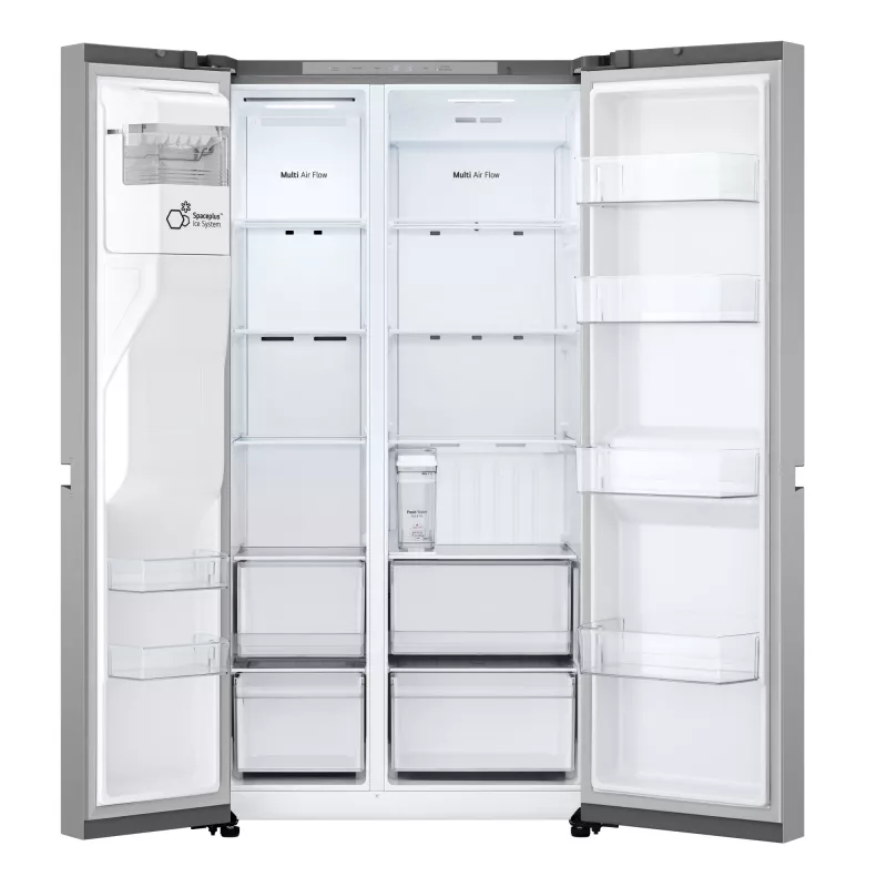 Side-by-side-Kühlschrank LG GSLC41PYPE, 641 L gesamt, Kühlbereich 420 L / Gefrierbereich 221 L, freistehend, silber