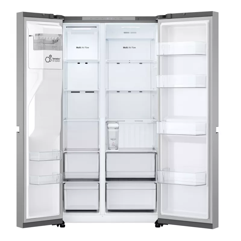 Side-by-side-Kühlschrank LG GSLC41PYPE, 641 L gesamt, Kühlbereich 420 L / Gefrierbereich 221 L, freistehend, silber