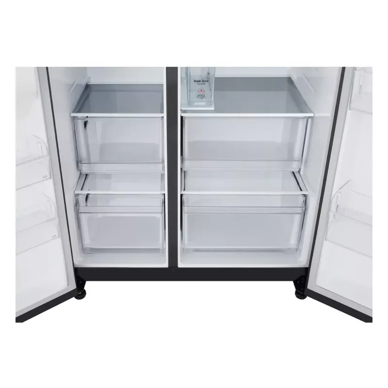 LG GSLC41EPPE Side-by-Side-Kühlschrank freistehend 641 L Schwarz