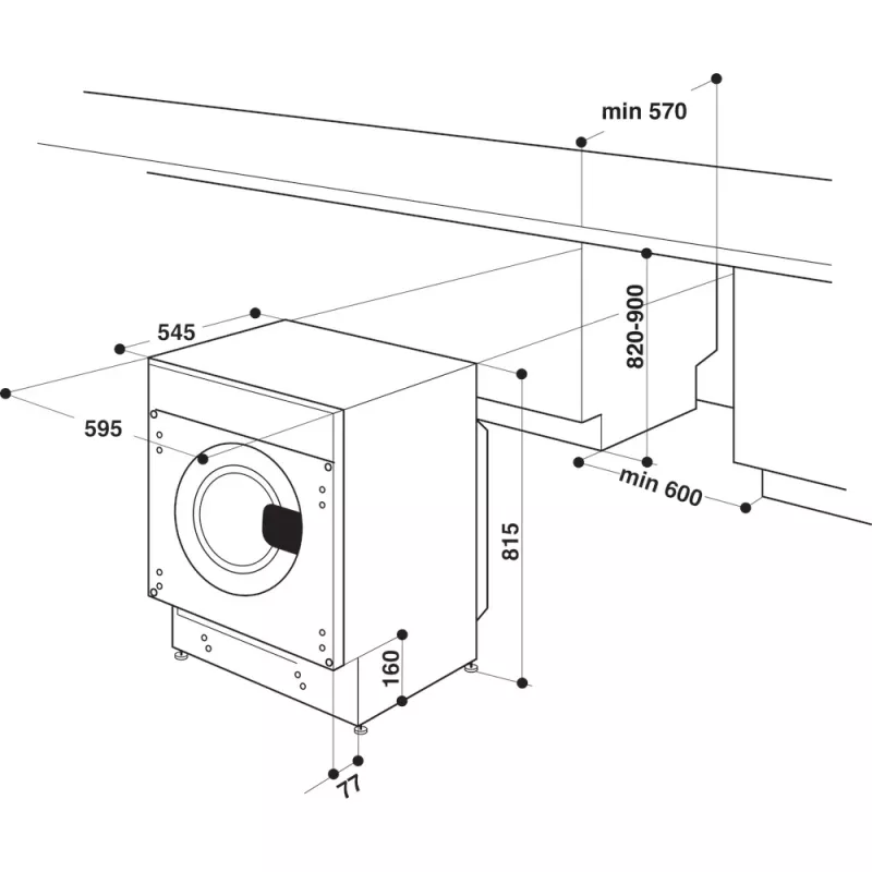 Whirlpool BI WMWG 71483E EU N Waschmaschine Frontlader 7 kg 1351 U/min Weiß
