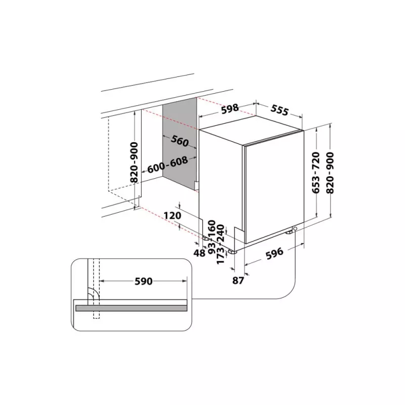 Whirlpool MaxiSpace W8I HT58 T vollintegriert 14 Maßgedecke