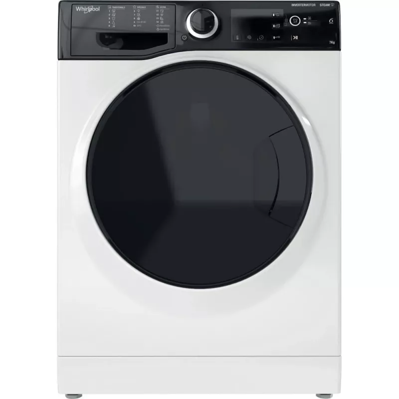 Whirlpool WRSB 7259 D EU Waschmaschine Frontlader 7 kg 1151 U/min Schwarz, Weiß