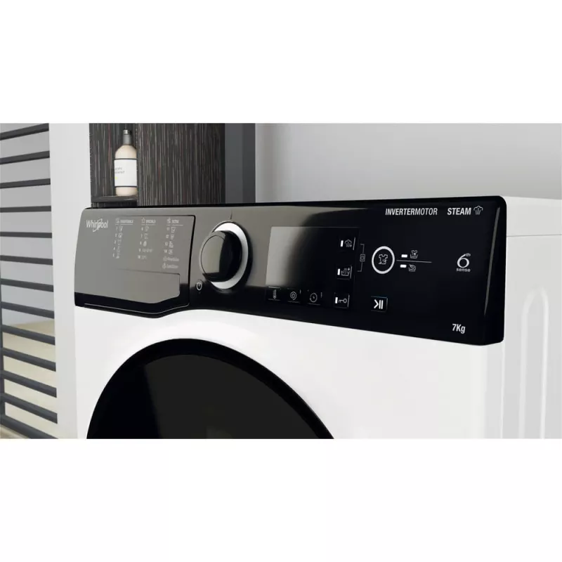 Whirlpool WRSB 7259 D EU Waschmaschine Frontlader 7 kg 1151 U/min Schwarz, Weiß