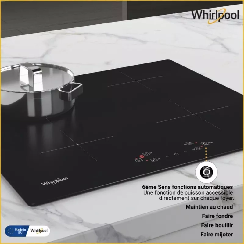 Whirlpool WS Q2160 NE Schwarz Einbau 59 cm Zonen-Induktionskochfeld 4 Zone(n)