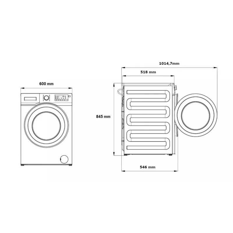 Waschmaschine BEKO BM3WFSU49415WB Frontlader 9 kg 1400 U/min weiß, Energie A