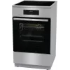 Gorenje 740742 Herd Freistehender Herd Elektroherd Zoneninduktion Schwarz, Edelstahl