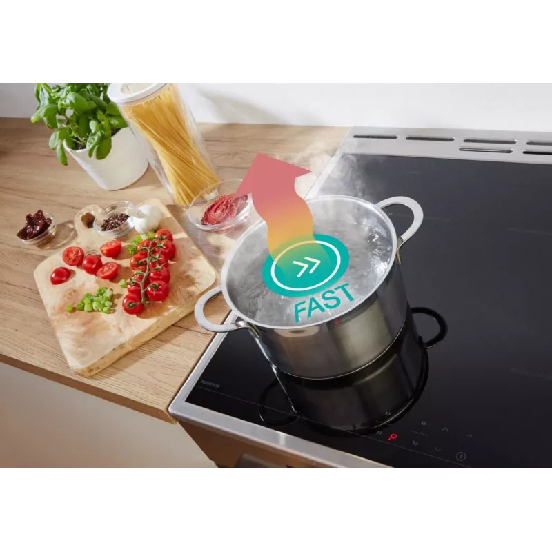 Gorenje 740742 Herd Freistehender Herd Elektroherd Zoneninduktion Schwarz, Edelstahl