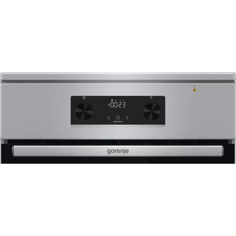 Gorenje 740742 Herd Freistehender Herd Elektroherd Zoneninduktion Schwarz, Edelstahl