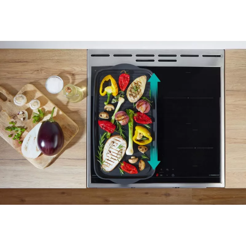 Gorenje 740742 Herd Freistehender Herd Elektroherd Zoneninduktion Schwarz, Edelstahl