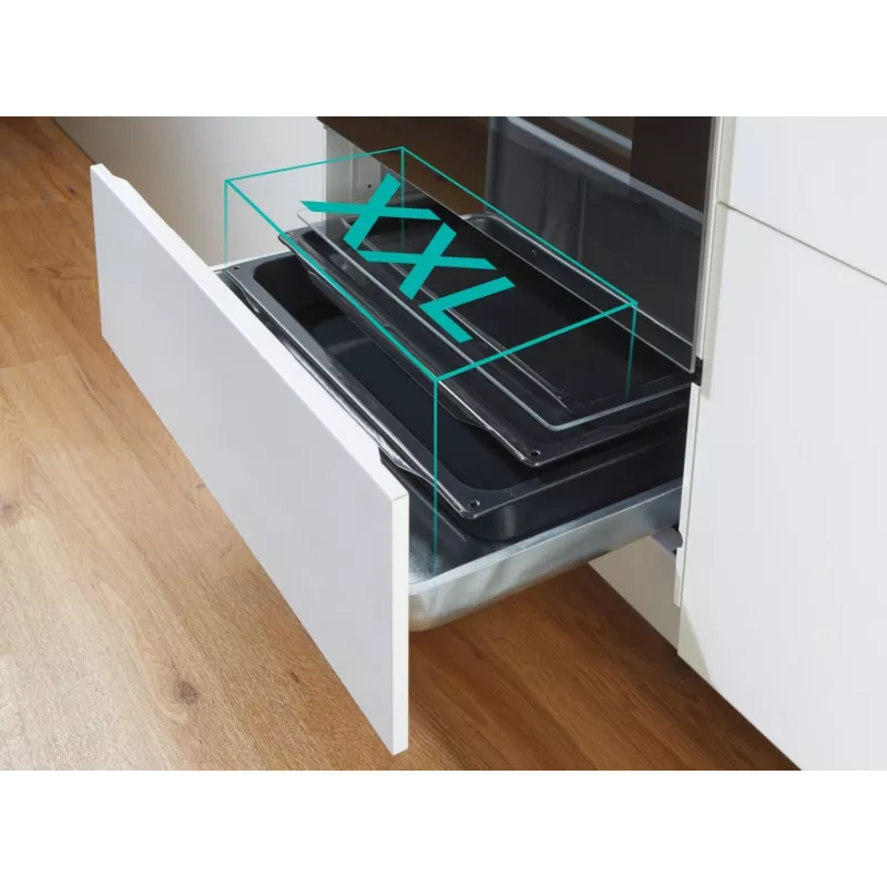 Gorenje 740742 Herd Freistehender Herd Elektroherd Zoneninduktion Schwarz, Edelstahl
