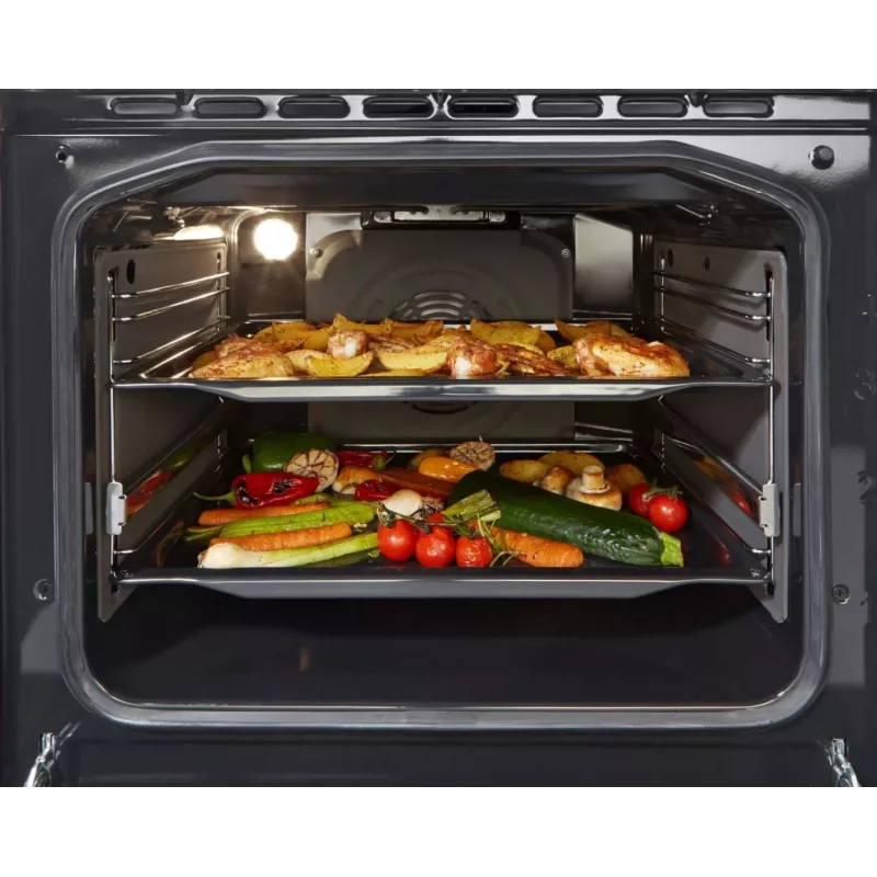 Gorenje 740742 Herd Freistehender Herd Elektroherd Zoneninduktion Schwarz, Edelstahl