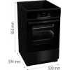 Gorenje GEIT5C60BPG Freistehender Herd Elektro-Keramikkochfeld Schwarz