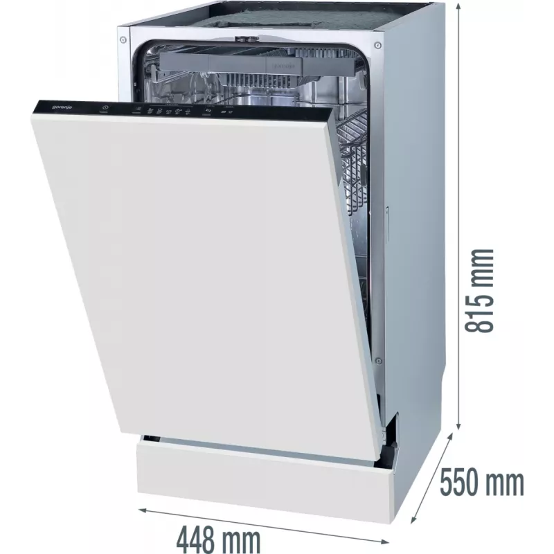 Gorenje GV 520 E 10 EB Vollintegrierbar 11 Maßgedecke