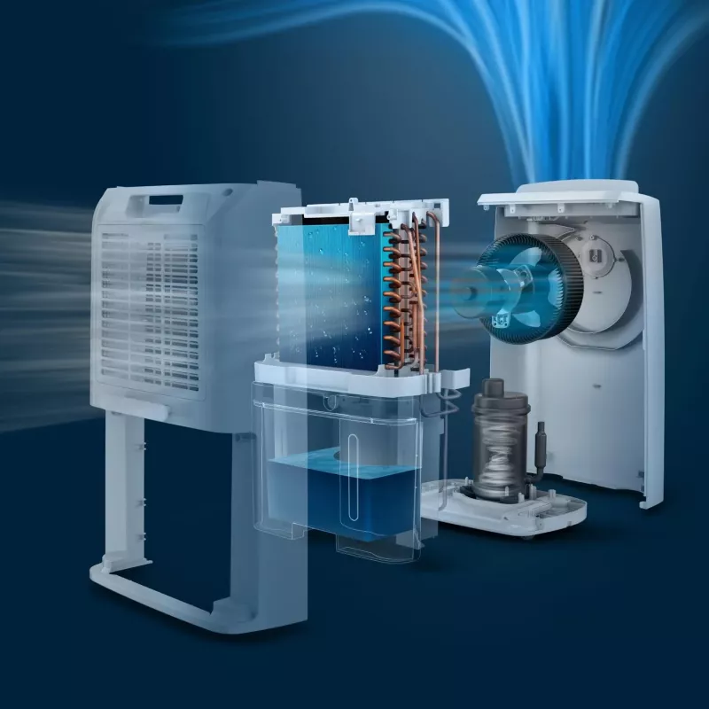 Philips 3000 series DE3306/11 Luftentfeuchter 4 L 51 dB Weiß, Hellgrau