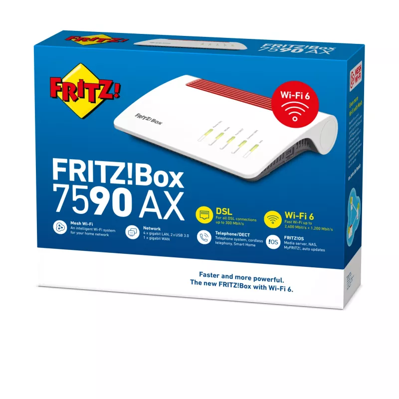 Tischrouter FRITZ!Box 7590 AX Dual-Band Wi-Fi 6