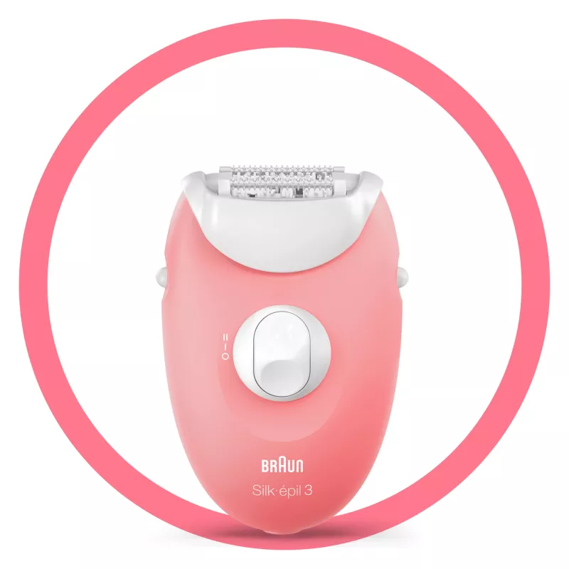 Braun Silk-épil 3 3-176 Epilierer mit 3 Extras, Rosé, Weiß, 20 Pinzetten, Rasieren, AC, 100 - 240 V, 50 - 60 Hz