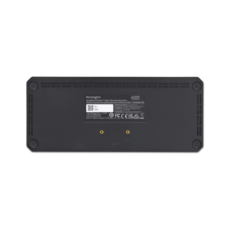 Kensington SD4843P EQ USB-C 10Gbps Triple Video Driverless Dock
