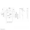 Neomounts Videowandhalterung, 70 kg, 81,3 cm (32 Zoll), 190,5 cm (75 Zoll), 200 x 200 mm, 600 x 600 mm, 0 - 6°