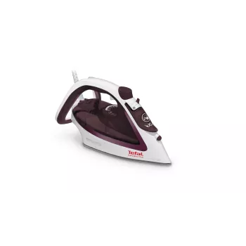 Tefal EasyGliss Plus FV5714 Bügeleisen Trocken- und Dampfbügeleisen Durilium-Bügelsohle 2400 W Bordeaux, Weiß