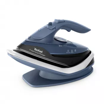 Tefal Freemove Power FV6675E0 Bügeleisen Trocken- & Dampfbügeleisen Keramiksohle 2600 W Schwarz, Blau