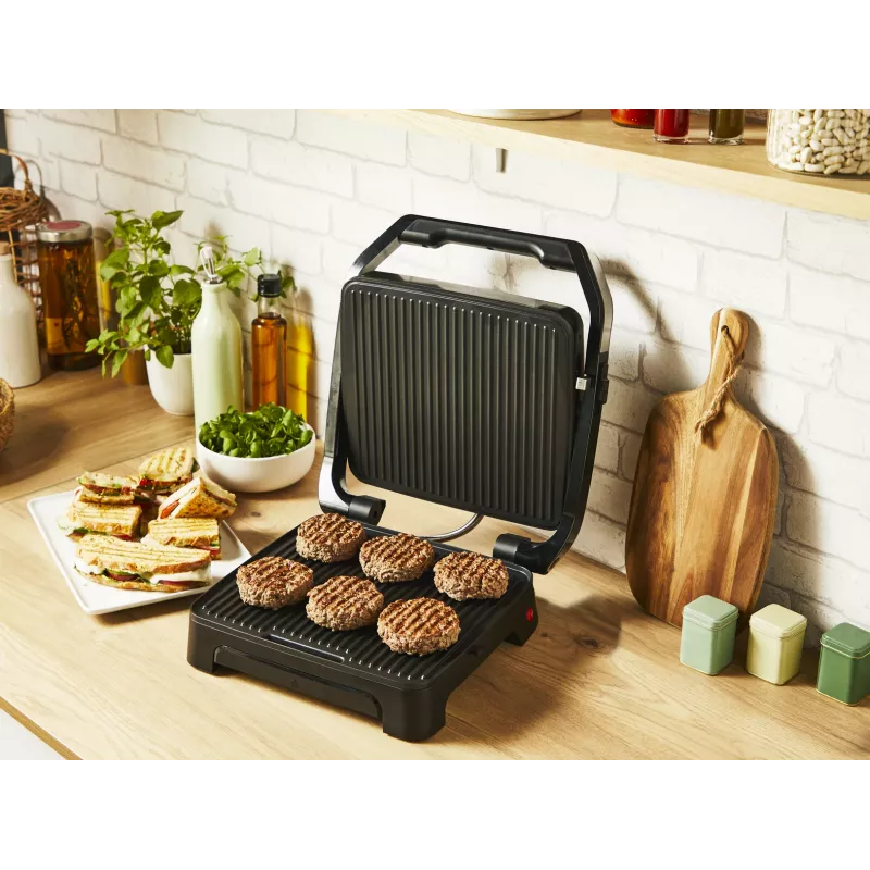 Kontaktgrill Tefal Inicio Adjust GC272D10 mit antihaftbeschichteten Platten und einstellbarer Temperatur