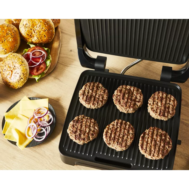 Kontaktgrill Tefal Inicio Adjust GC272D10 mit antihaftbeschichteten Platten und einstellbarer Temperatur