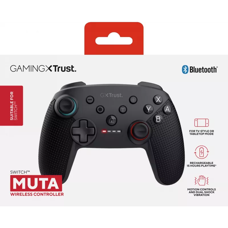 Trust GXT 1246 MUTA Schwarz Bluetooth Gamepad Analog / Digital Nintendo Switch, Nintendo Switch Lite, Nintendo Switch OLED