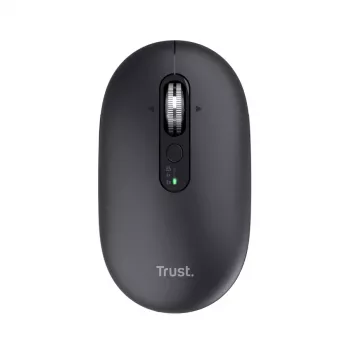Maus TRUST Seron schlank Multi — beidhändige Büromaus, optisch 3200 DPI, RF Wireless + Bluetooth, 7 Tasten, schwarz