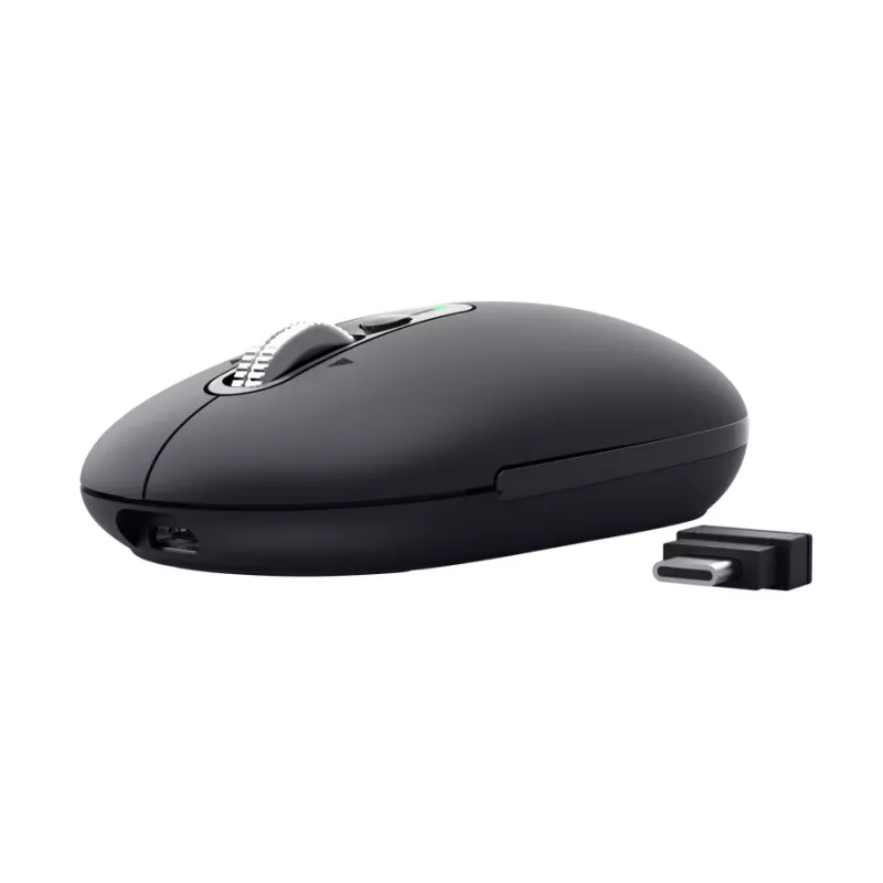 Maus TRUST Seron schlank Multi — beidhändige Büromaus, optisch 3200 DPI, RF Wireless + Bluetooth, 7 Tasten, schwarz