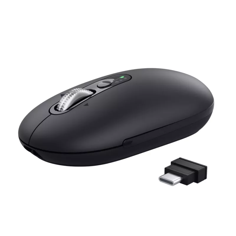 Maus TRUST Seron schlank Multi — beidhändige Büromaus, optisch 3200 DPI, RF Wireless + Bluetooth, 7 Tasten, schwarz