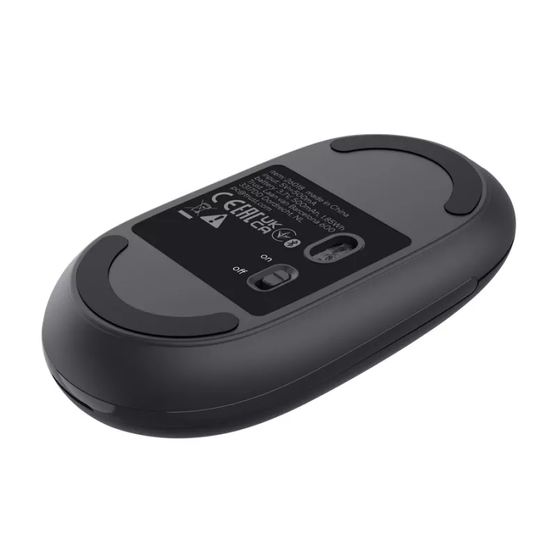 Maus TRUST Seron schlank Multi — beidhändige Büromaus, optisch 3200 DPI, RF Wireless + Bluetooth, 7 Tasten, schwarz