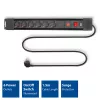ACT Steckdosenleiste mit 6 Steckdosen und Überspannungsschutz, 6 AC-Ausgänge, Typ F, 230 V, 16 A, 1,5 mm², Typ F (Schuko)