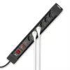 ACT Steckdosenleiste mit 6 Steckdosen und Überspannungsschutz, 6 AC-Ausgänge, Typ F, 230 V, 16 A, 1,5 mm², Typ F (Schuko)